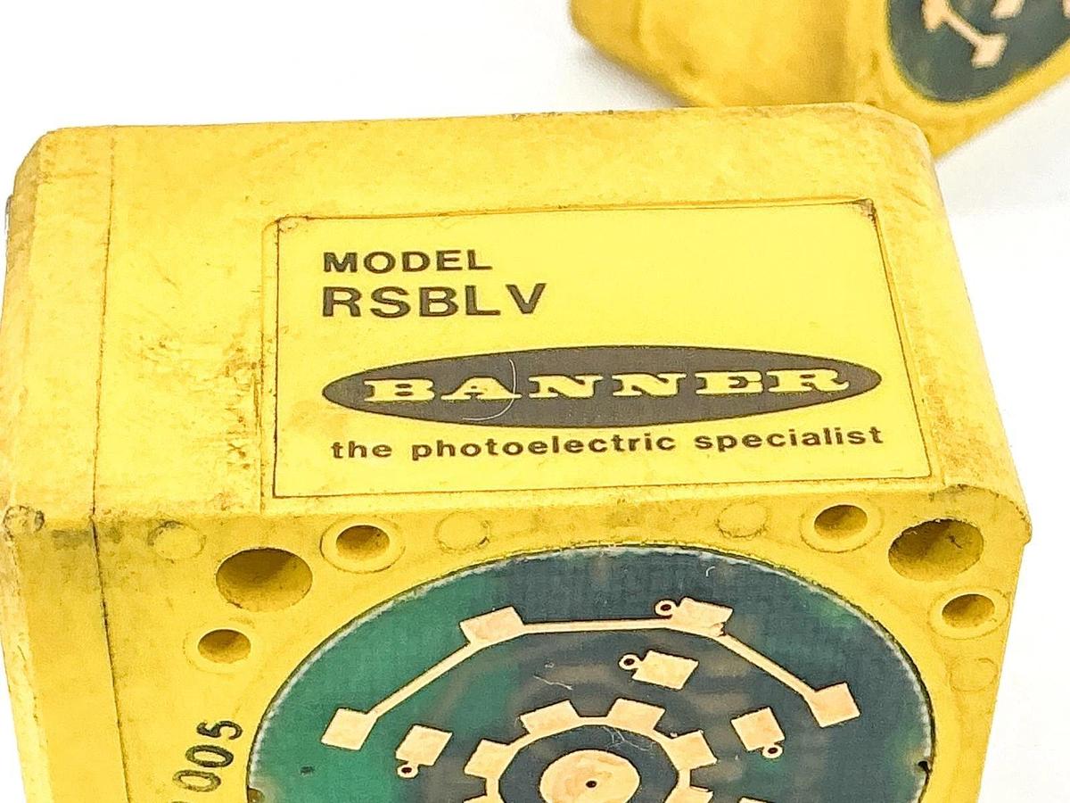 Used New Lot of 2 Banner RSBLV Maxi-Beam Photoelectric Sensor Head 2W 2 Wire