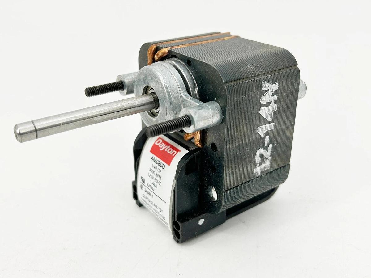 Dayton 4M080D Fan and Blower Motor 1/40HP 3000RPM 120Vac 60Hz 1:44AMP