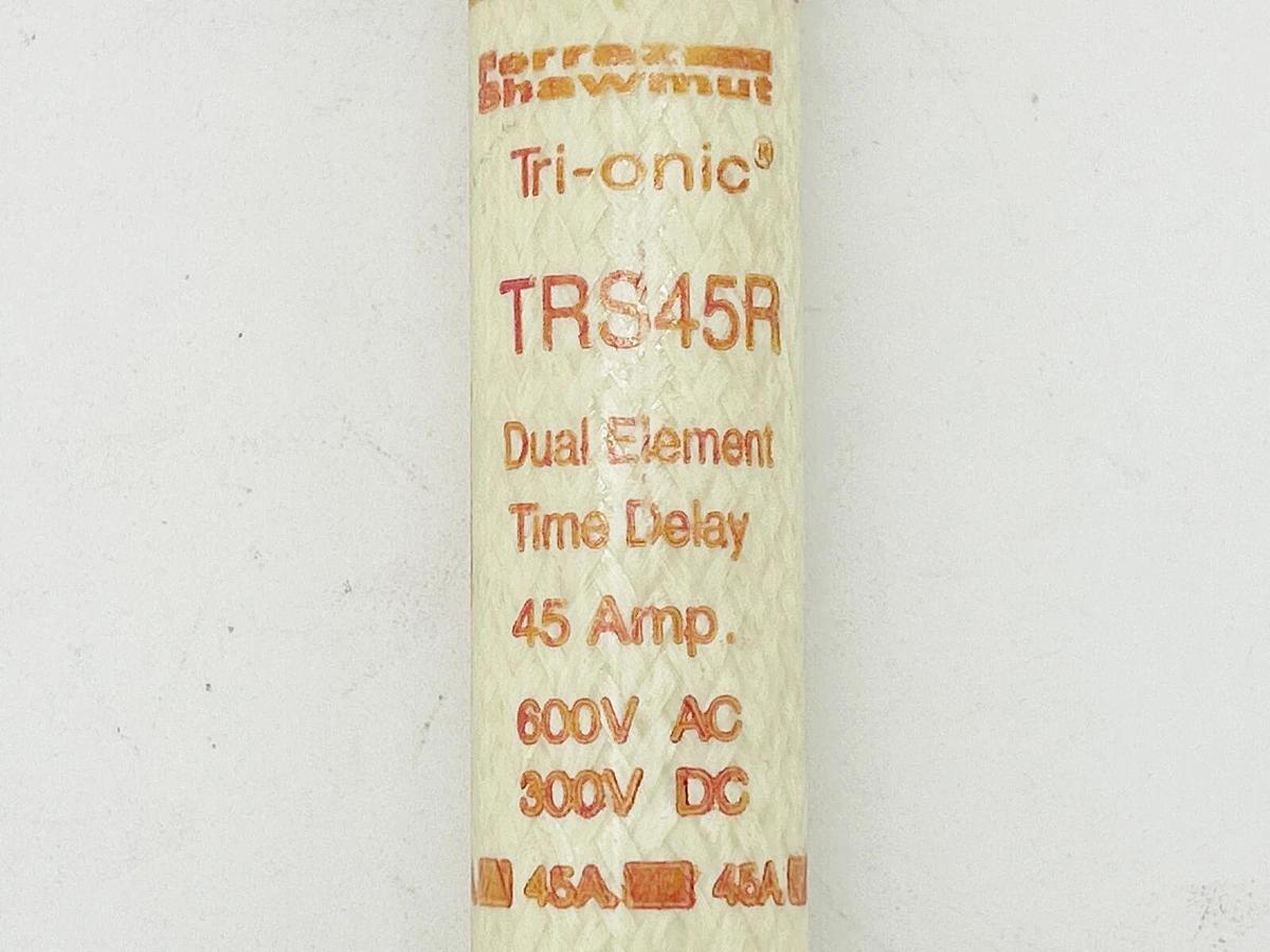 New Lot of 3 Ferraz Shawmut TRS45R Dual Element Time Delay Fuse 45A 600VAC