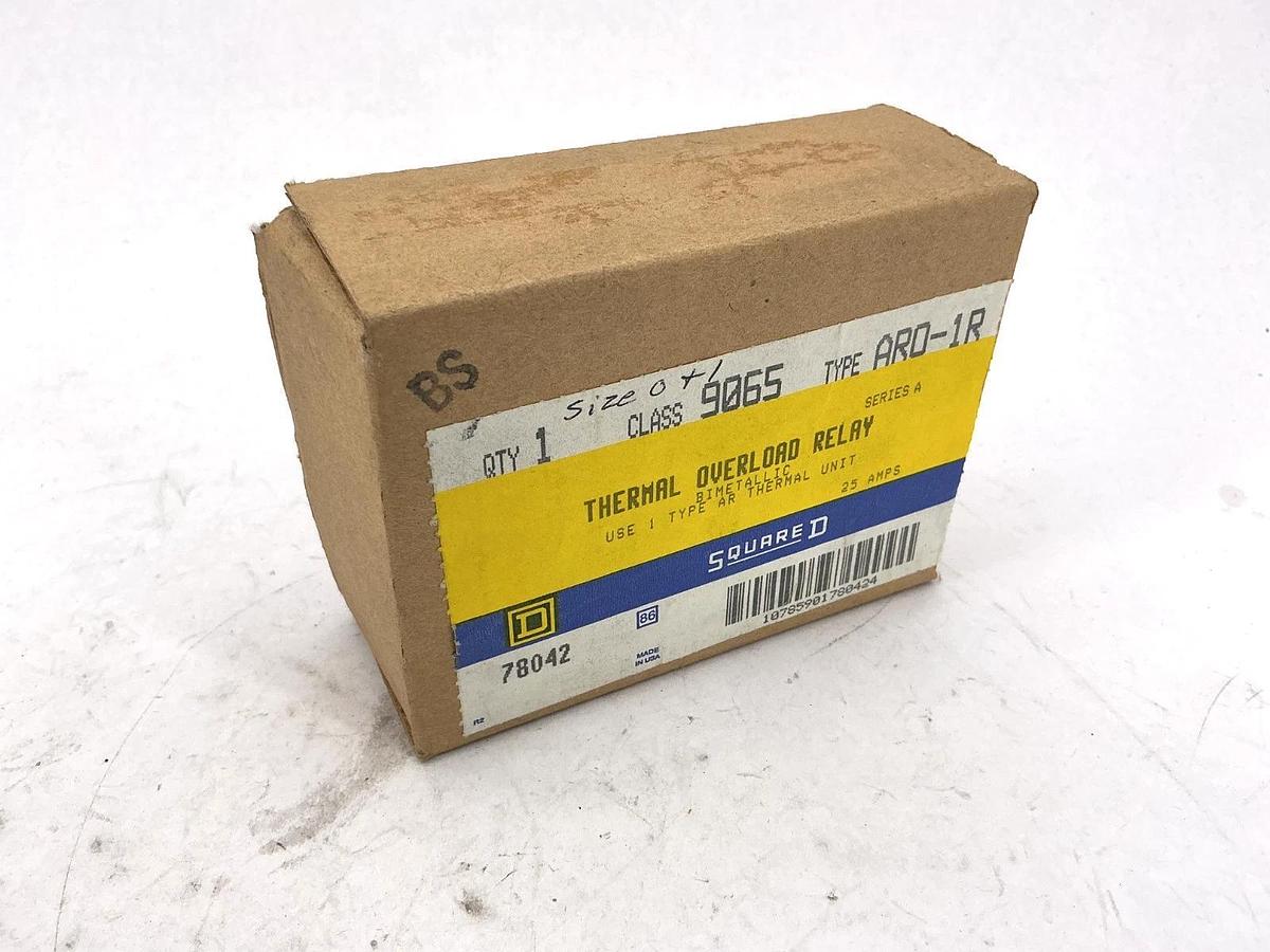 Lot of 2 New Square D 9065ARO-1R Ser A Thermal Overload Relay Bimetallic 25A