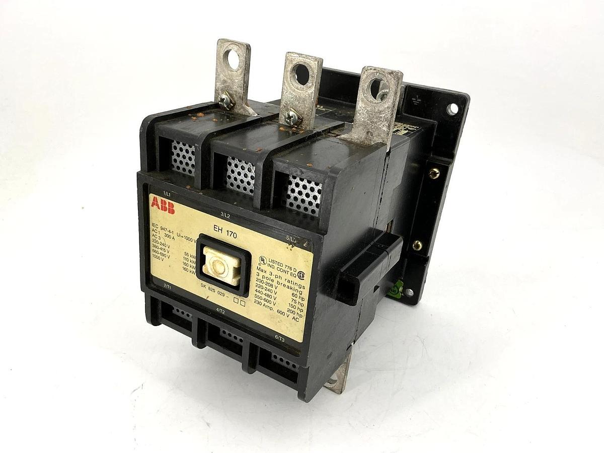 Used ABB EH-170C-*L Contactor 3P 3-Phase 230A 600V Coil 110/120V 50/60HZ EH170C*L