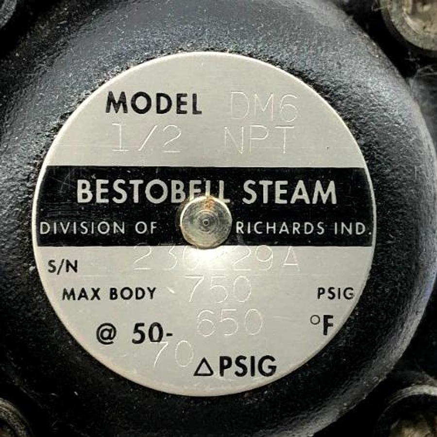 New Bestobell DM006210 Steam Trap 1/2" NPT 750psig Max DM6