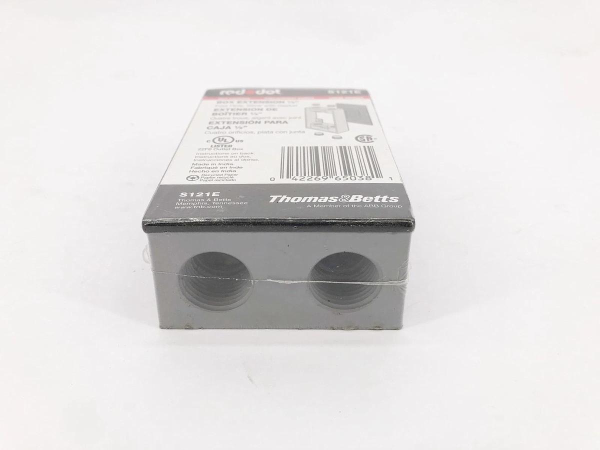 Lot of 2 New Red Dot S121E Box Extensions 1/2" Four Hole
