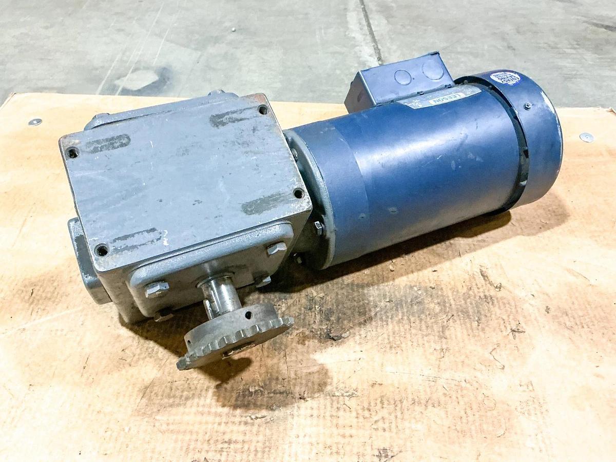 Used Leeson Dayton 121035.00 Electric Motor Model C145T17FC35D W/ S6MDF3111N Gear Box
