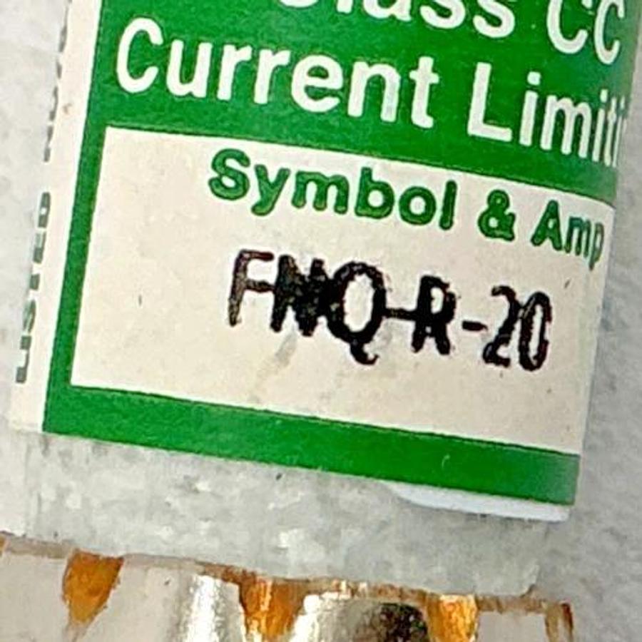New Bussmann FNQ-R-20 Limitron CC-TRON Class CC Fuse 20A 600V Box of 10