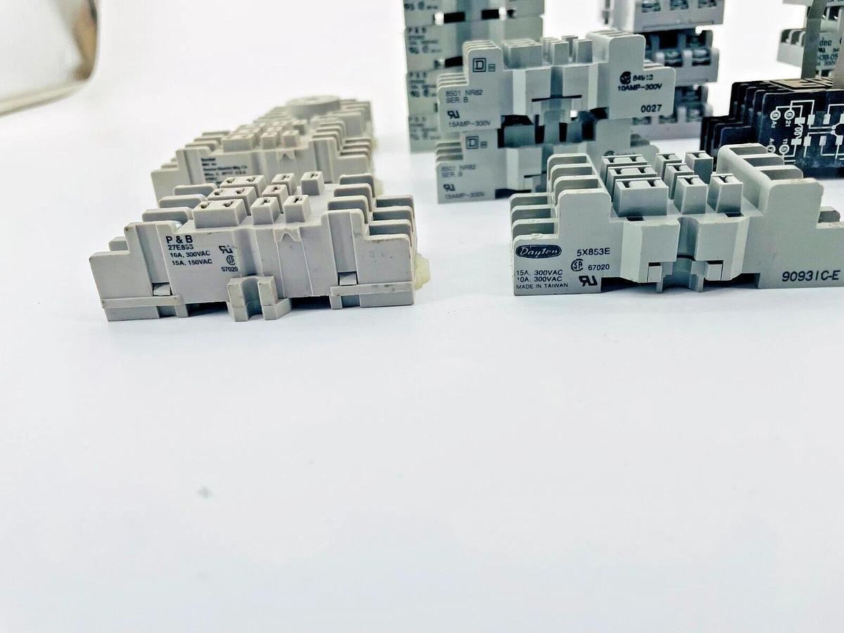 Lot of 27 Socket Relays Allen Bradley Square D IDEC P&B Gould