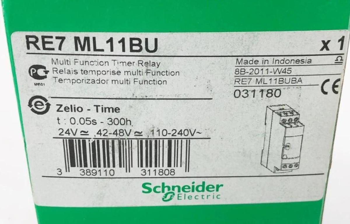 New Schneider Electric RE7 ML11BU Multi-Function Timer Relay 0.05s-300h