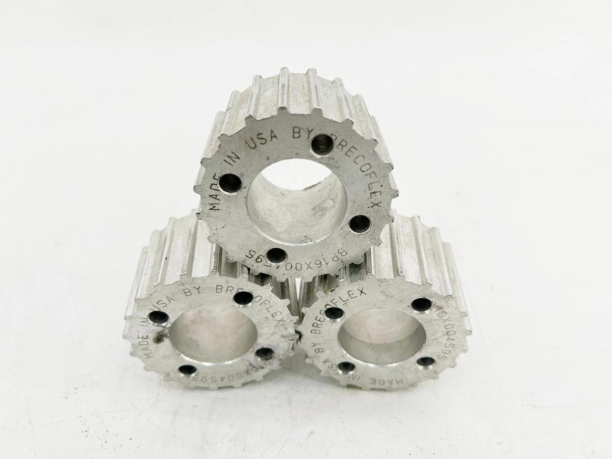 New Lot of 3 Brecoflex 16X004595 Belt Pulley Sprockets 20 Tooth 28.2mm Bore