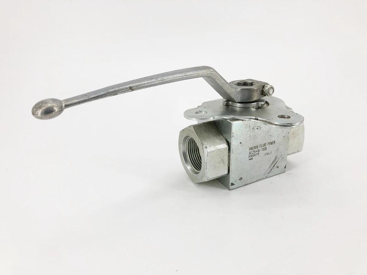 Used Anchor Fluid Power AE2S#16-11DB 2-Way Ball Valve #16SAE Ports 5075PSI