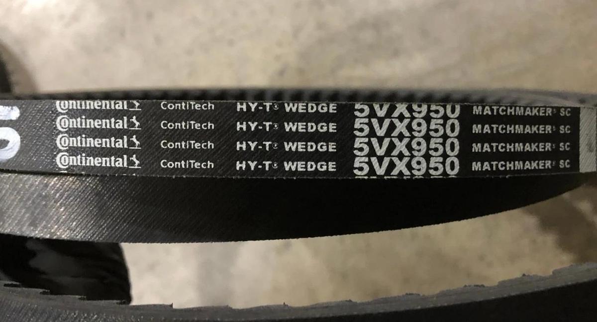 Lot of 3 New Continental 5VX950 HY-T Wedge Cogged V-Belts - No Box