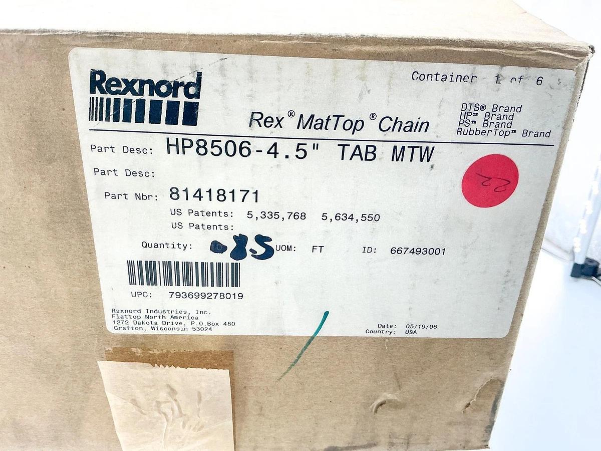 New Rexnord HP8506-4.5" TAB MTW 8.5FT 81418171