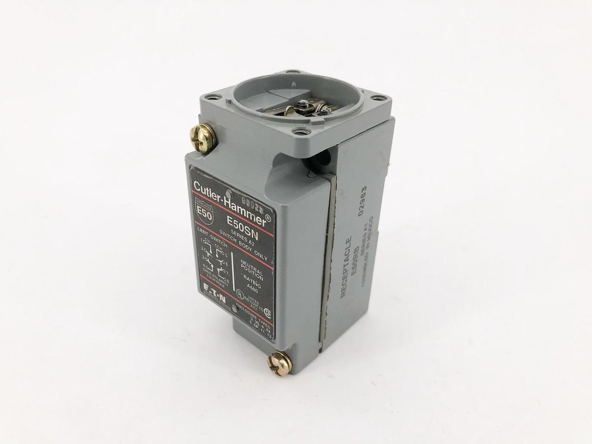 New Cutler-Hammer E50SN Limit Switch Body w/ E50RB Receptacle - No Box