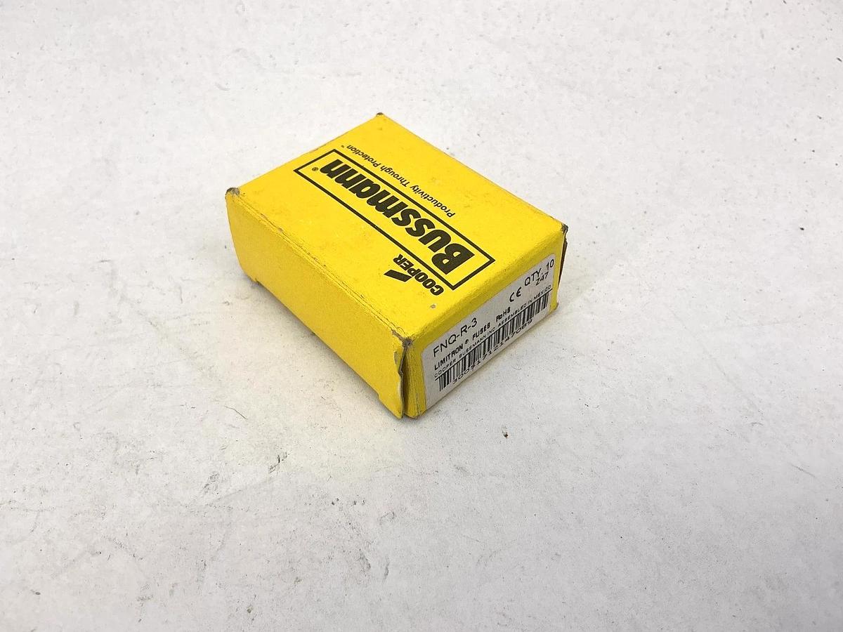 New Bussmann FNQ-R-3 Limitron Current-Limiting Class CC Fuse 3A 600V Box of 10