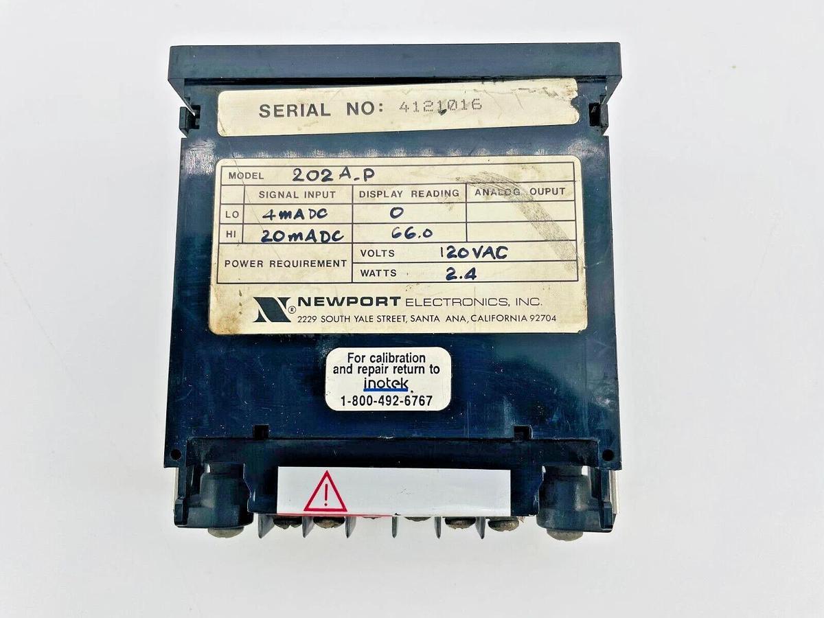 Used Newport 202A-P Process Meter 120V 2.4W 4-20mA