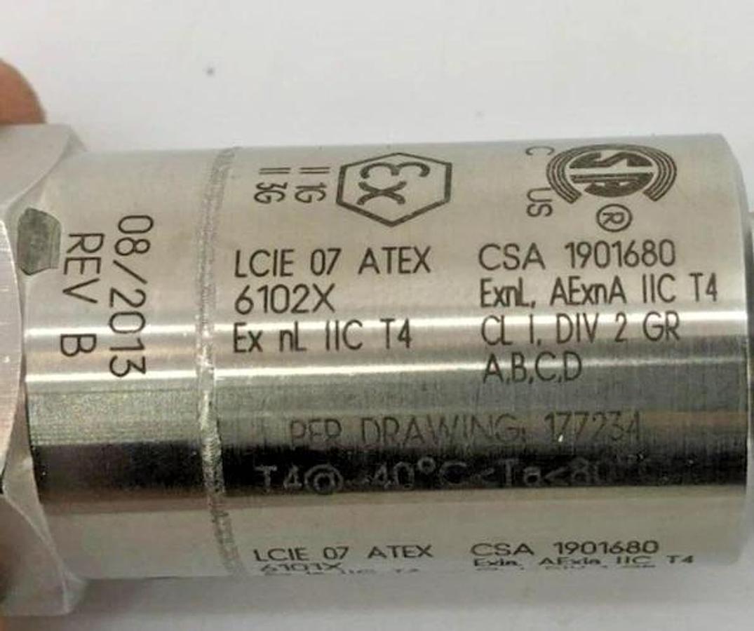New GE General Electric 177230-02 Seismic Transmitter 4-20MA Loop Powered Rev. B