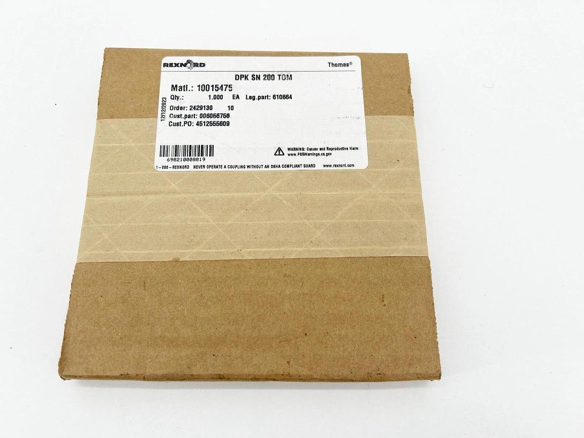 New Rexnord DPK SN 200 TOM Coupling Disc Pack 200 Size Flat Disc Steel 610664