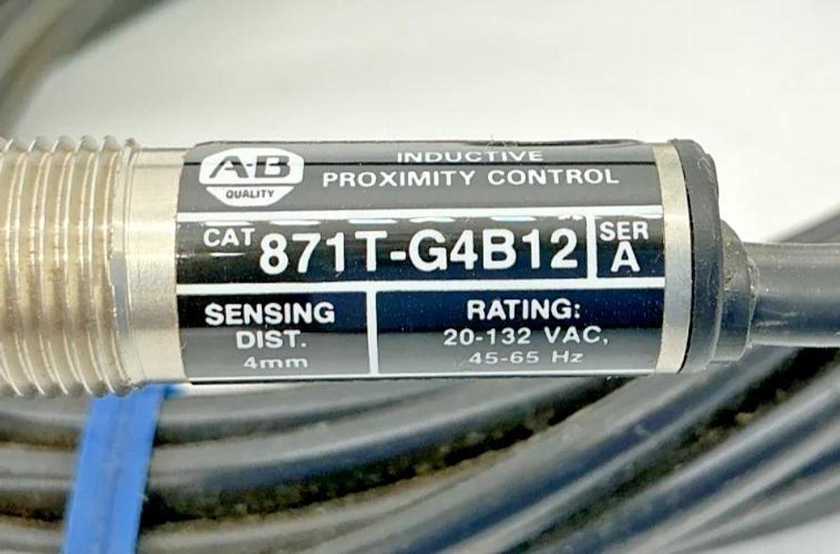New Allen Bradley 871T-G4B12 Ser A Inductive Proximity Sensor SD: 4mm - No Box