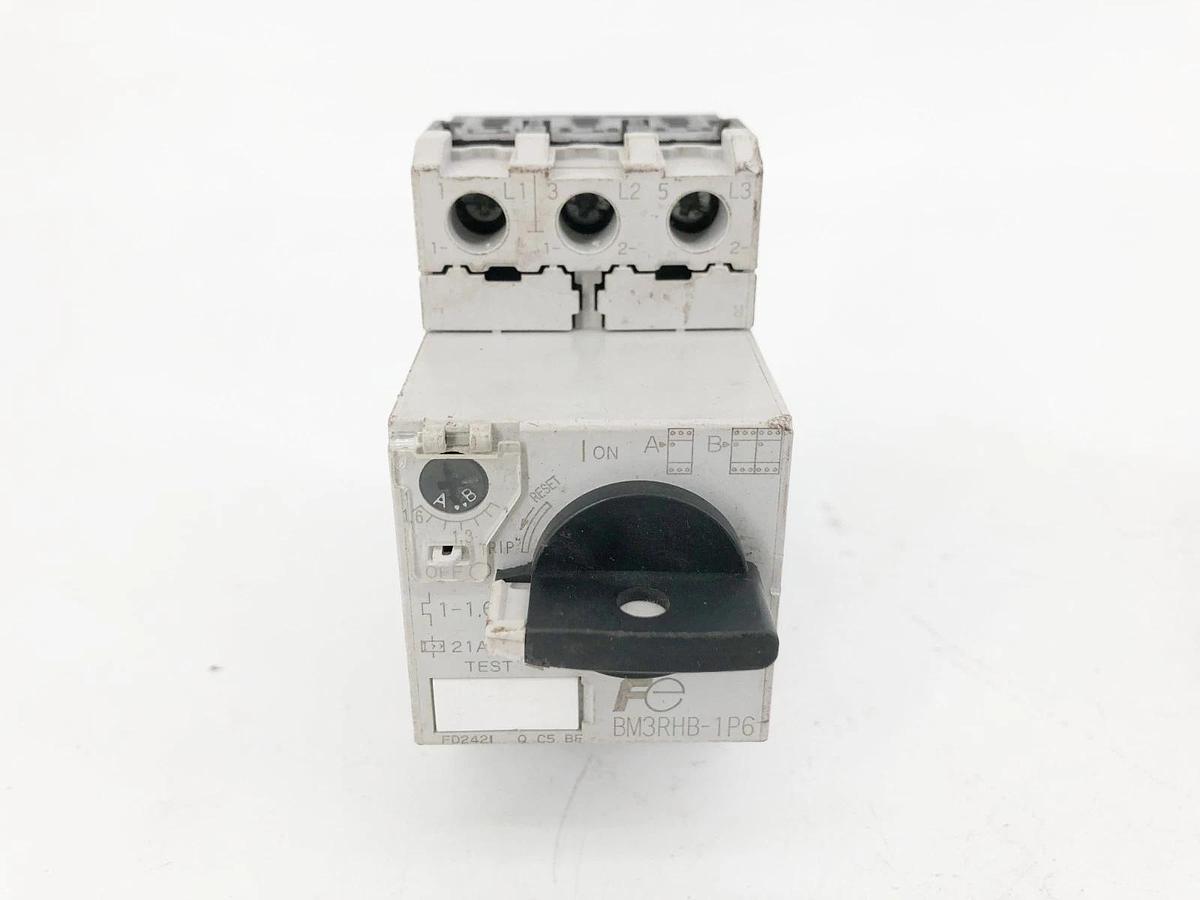 Used Lot of 3 Fuji Electric BM3RHB-1P6 Manual Motor Starters 1-1.6A