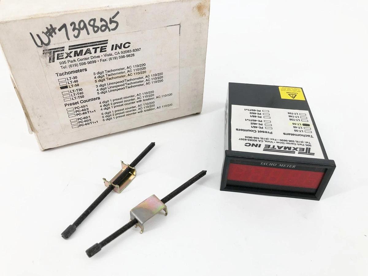 New Texmate LT-50 Tachometer 5-Digit 110/120VAC