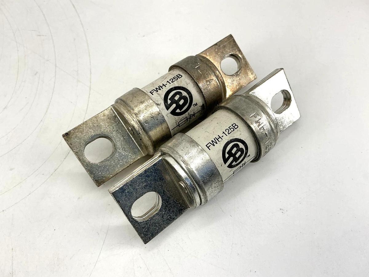 Used Lot of 2 Bussmann FWH-125B Fuse 125A 500V FWH125B