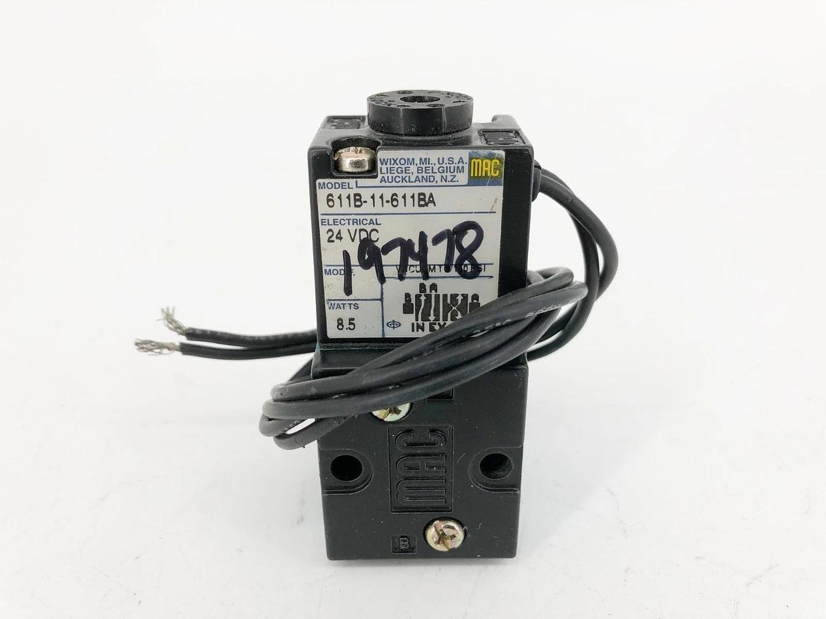 Used MAC Valves 611B-11-611BA Solenoid Valve 24VDC 8.5W