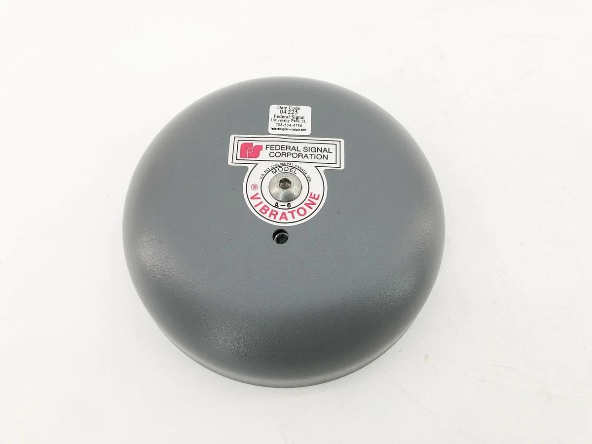 New Federal Signal 506-120-1 Bell Indoor/Outdoor 120VAC Gray 5T589 Model A-6