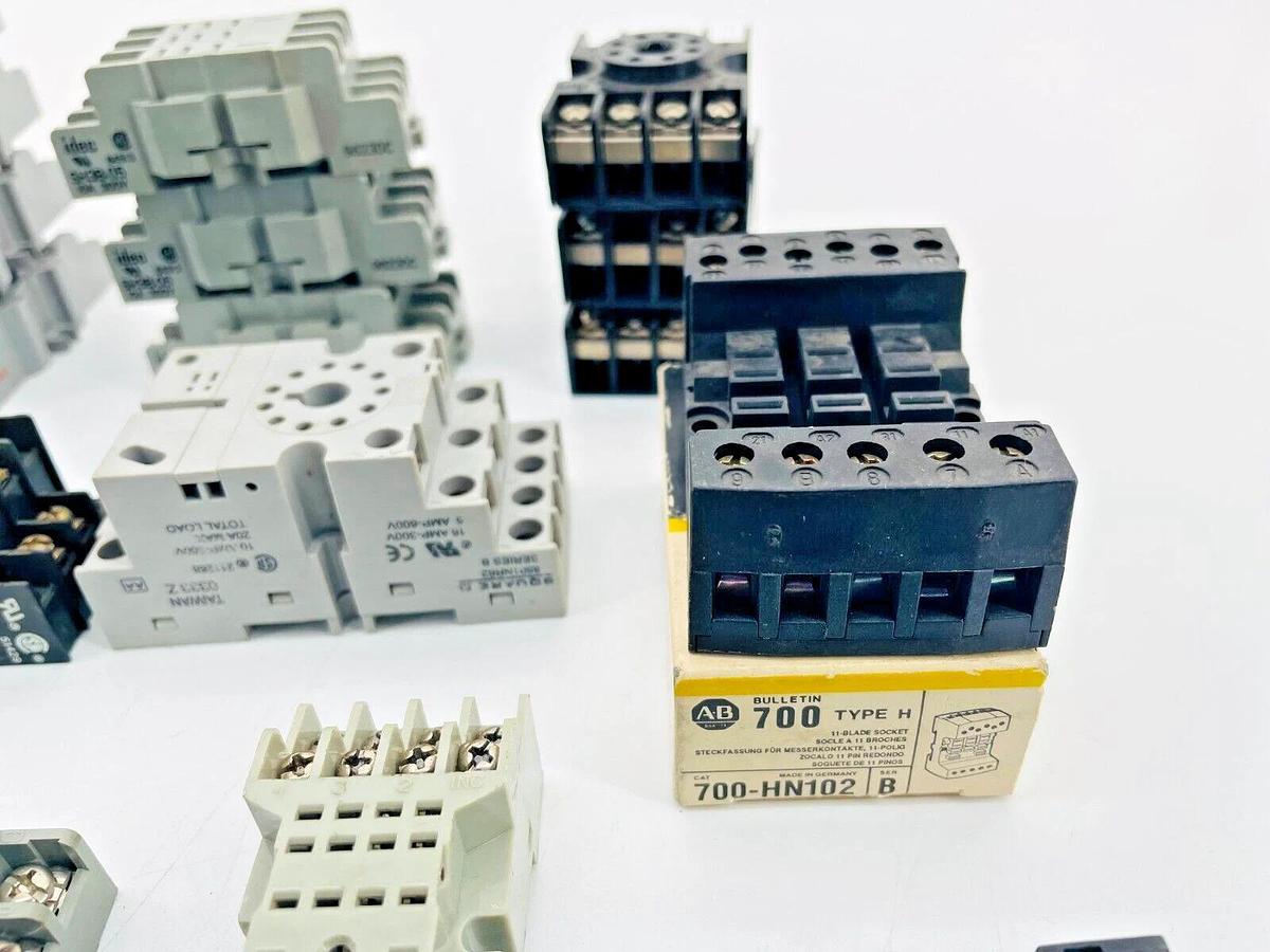 Lot of 27 Socket Relays Allen Bradley Square D IDEC P&B Gould