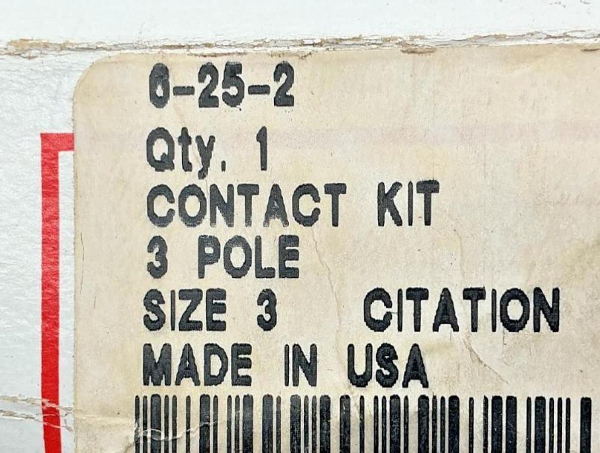 New Eaton Cutler-Hammer 6-25-2 Contact / Assembly Kit 3-Pole Size 3 Citation
