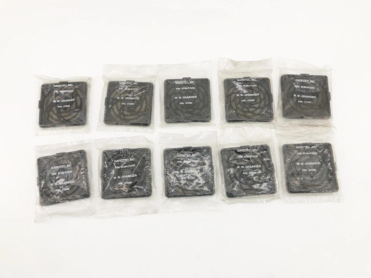 Lot of 10 New Gardtec SC80-P15/30 Fan Filter Assemblies 80mm 4YD95 - No Box