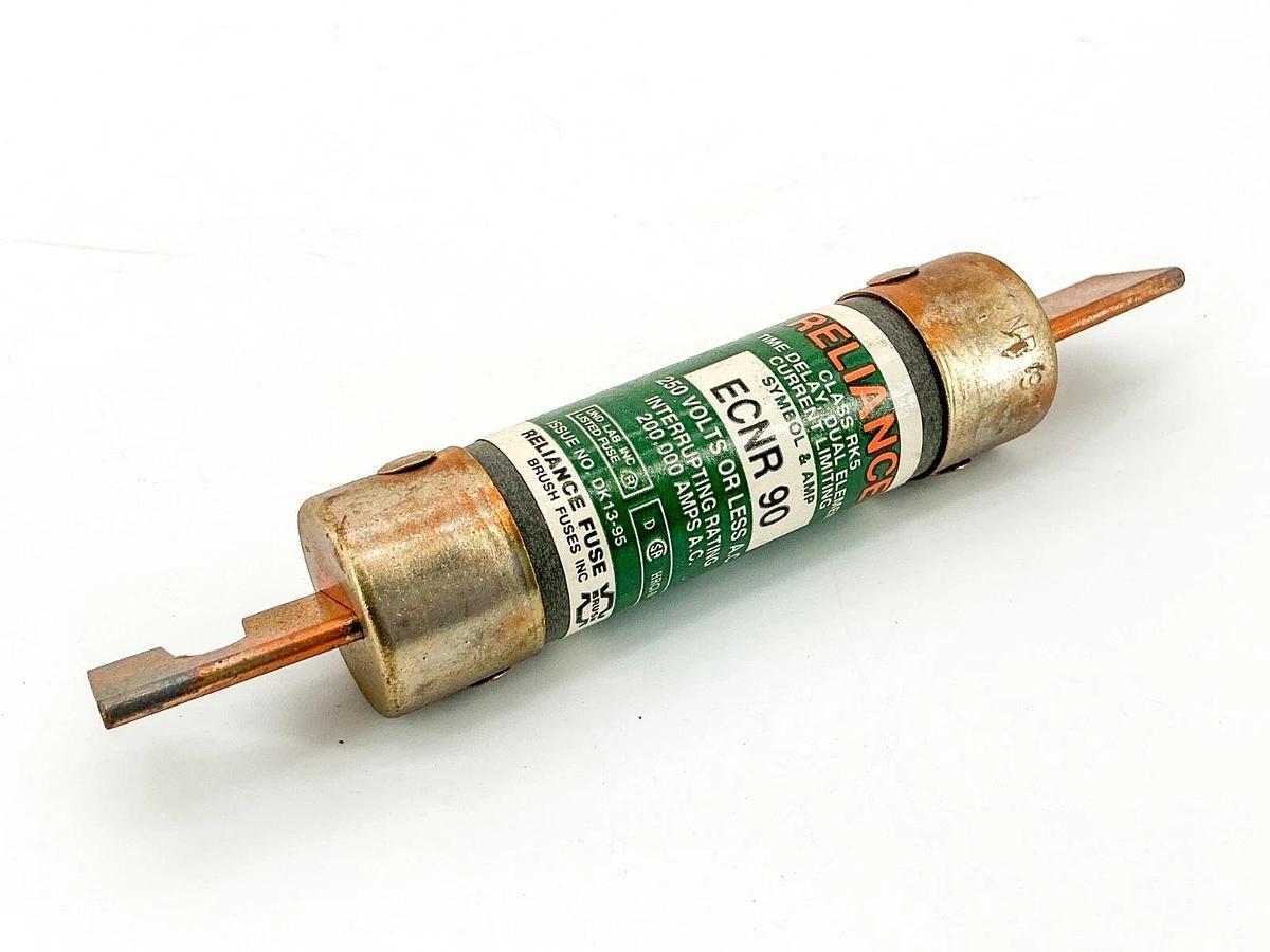 New Lot of 3 Reliance ECNR90 Time Delay Fuse 90A 250V Class RK5 - No Box