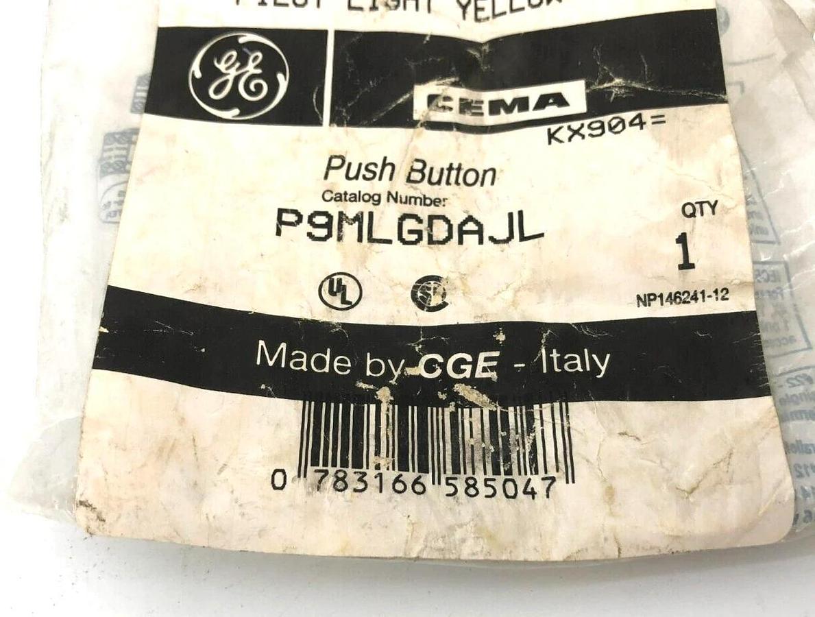 New GE General Electric P9MLGDAJL Pilot Light, Yellow Lens P9PDNV0