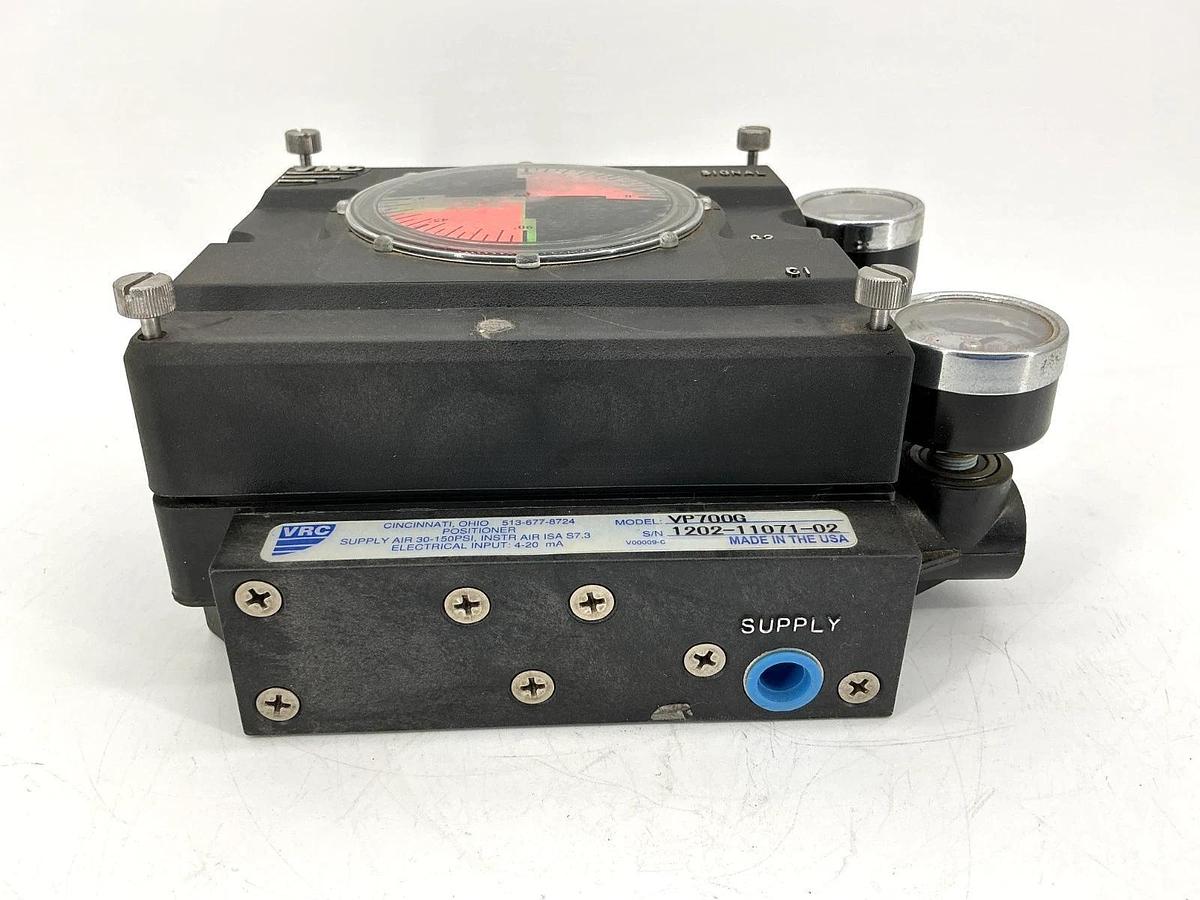 Used VRC VP700G Pneumatic Positioner Flat 90 Degree Indicator 30-150PSI VP700-G
