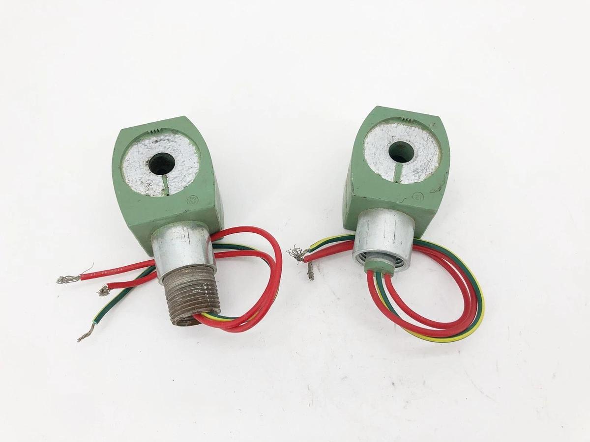 Used Lot of 2 Asco 238210-032-D Solenoid Valve Coils 120/60 110/50 MP-C-080