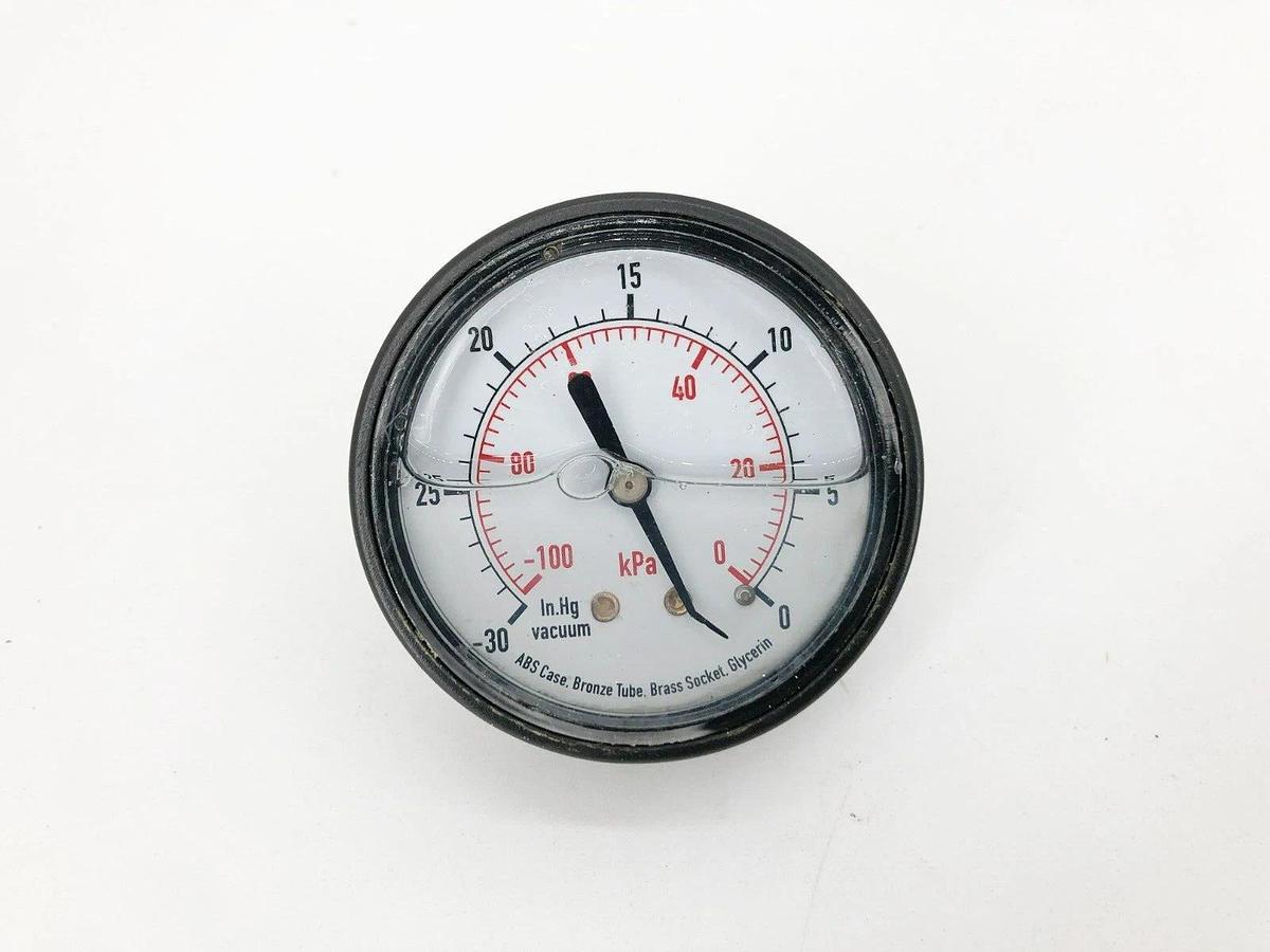 Lot of 4 New Grainger 4FLJ8 Pressure Gauge 2-1/2" Dia. 30-0in. Hg