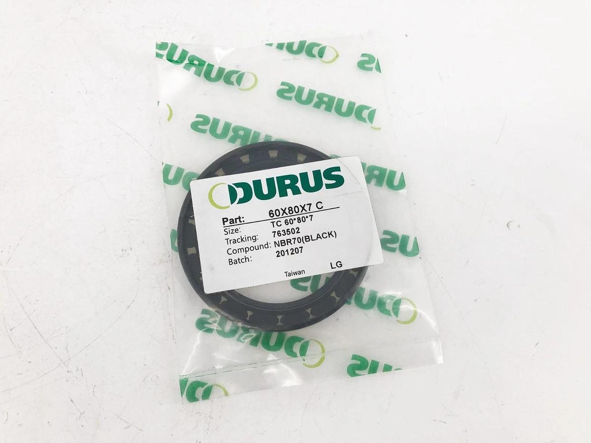 Lot of 2 New Durus 60X80X7 C Oil Seals NBR70 (Black) 60mm x 80mm x 7 mm