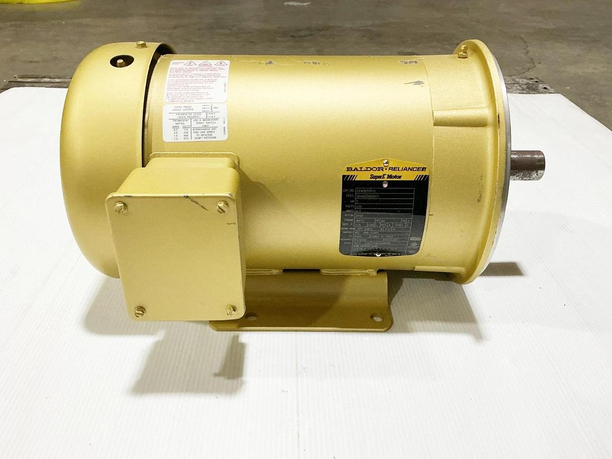 New Baldor CEM3613T-5 Electric Motor 5HP 3PH 575V 3450RPM 4.7A 36A002S505G1