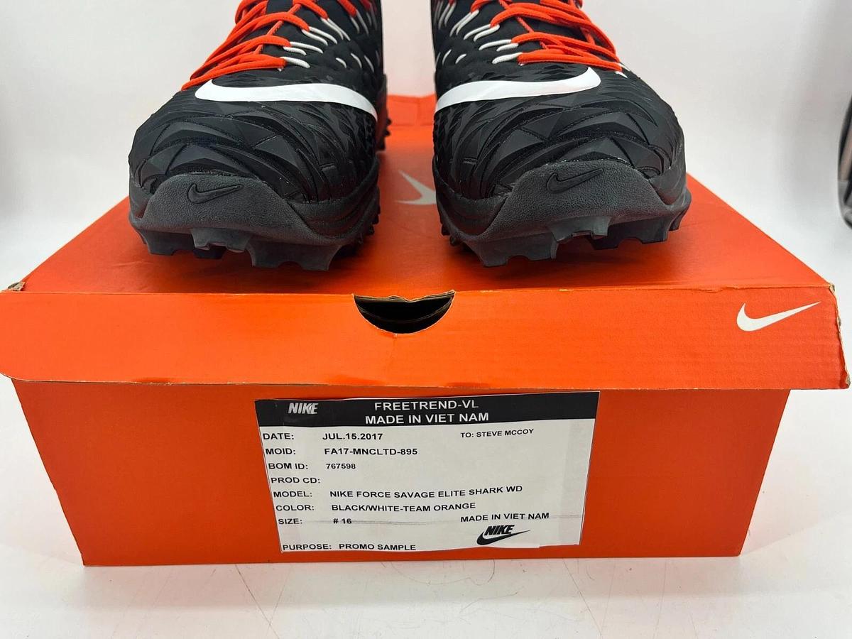 Nike Force Savage Elite Shark WD Blk/Orange S.16 OSU Beavers Promo Sample Cleats