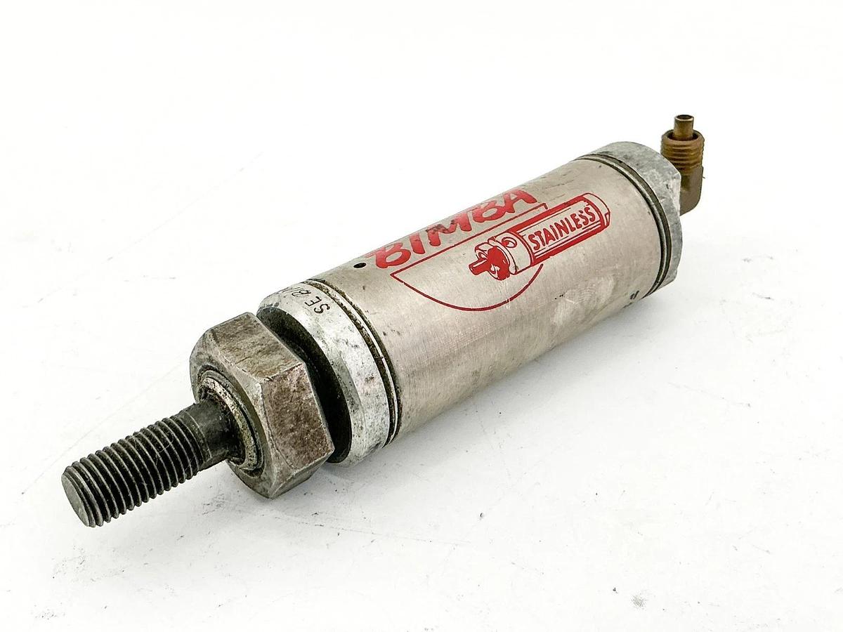 Used Lot of 2 Bimba 121 Pneumatic Cylinder Stainless Steel