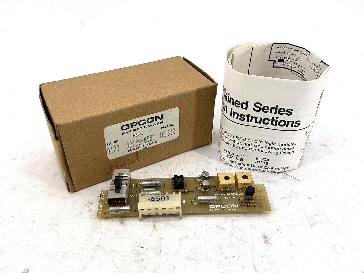 Opcon 8212B-6501 Plug-In Logic Time Delay Module 0.01-35 sec