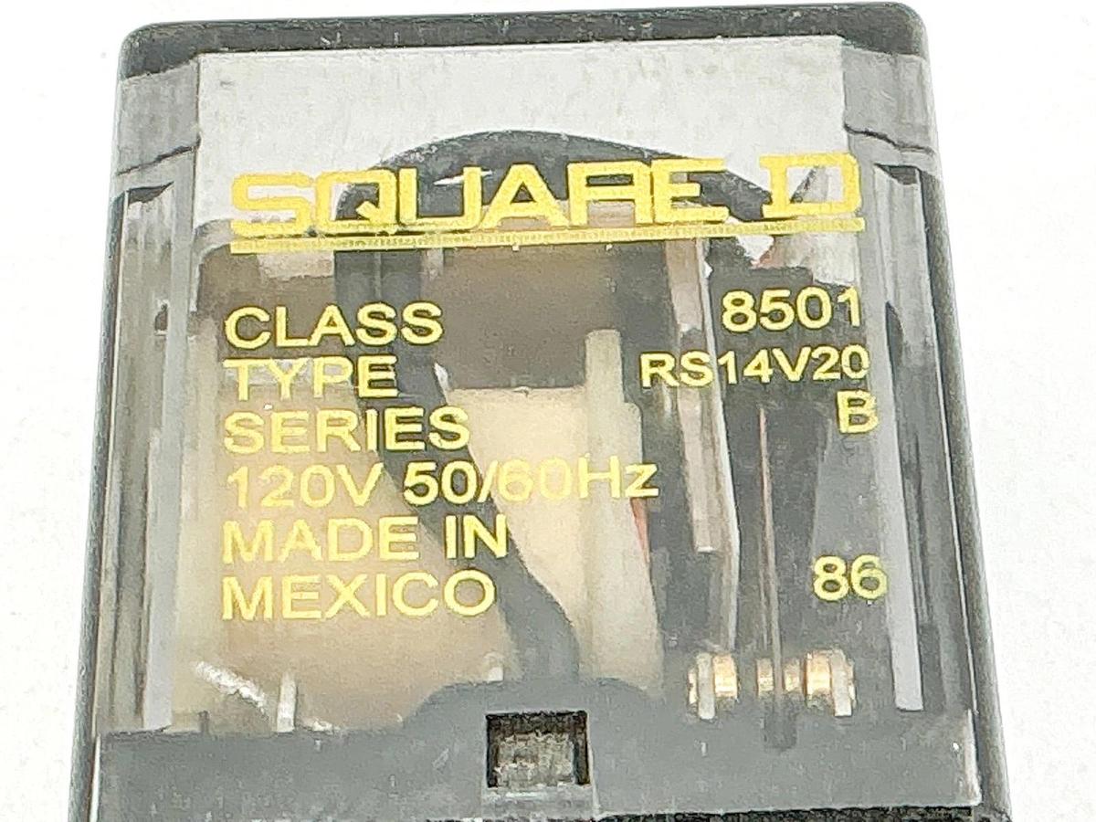 New Square D 8501RS14V20 Relay 120V 5A 1/10HP - No Box