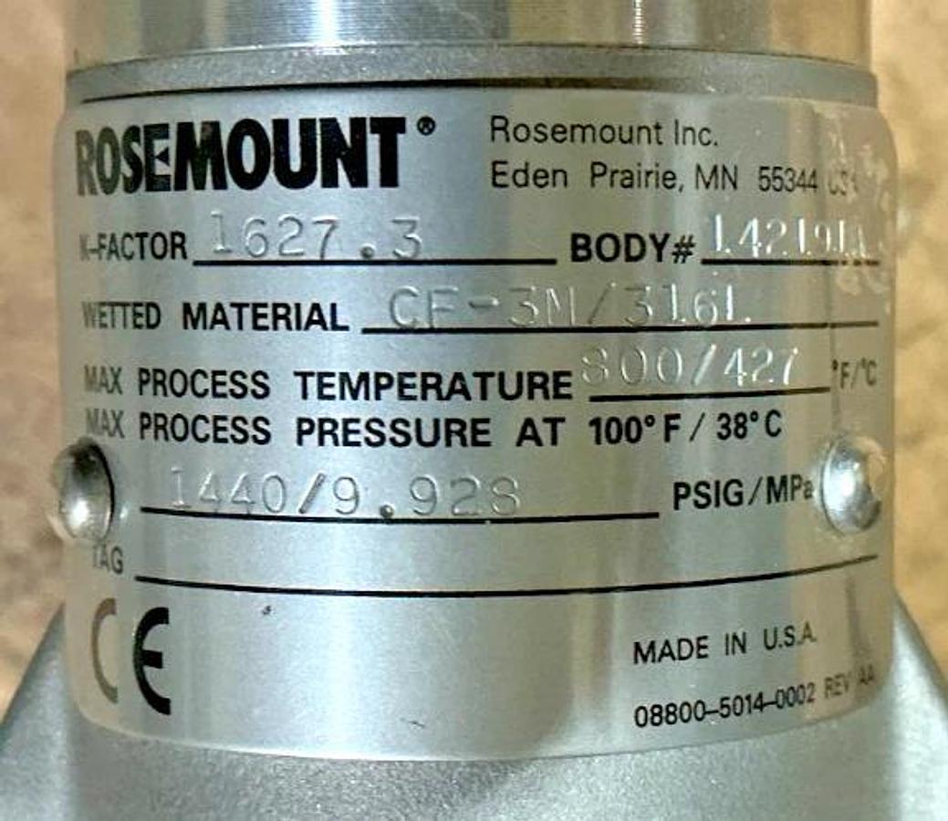 New Rosemount 8800DF005SA6E1D1R70 Vortex Flow Meter 800/427 1440PSIG No Box