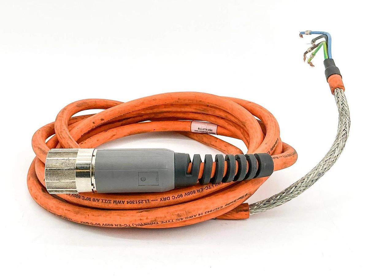 Used Allen Bradley 2090-CPWM7DF-14AA04 Power Feedback Cable 600V 13' Ser.A