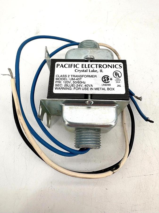 New Pacific Electronics Model UM-40T Class 2 Transformer 40VA Pri. 120V Sec. 24V