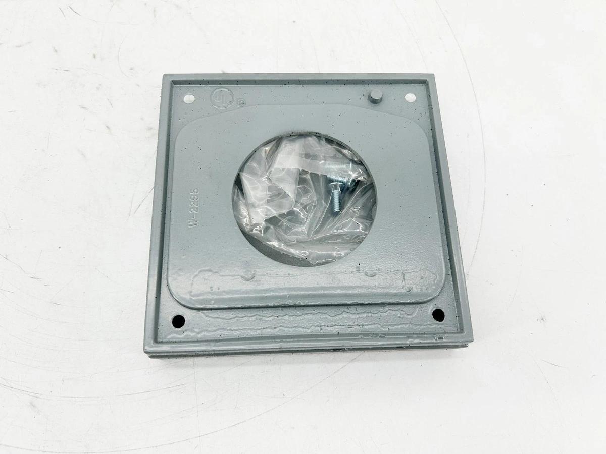 New Red Dot 2CFSR-M Single Receptacle Cover 2-Gang 2-1/4" Dia. Hole