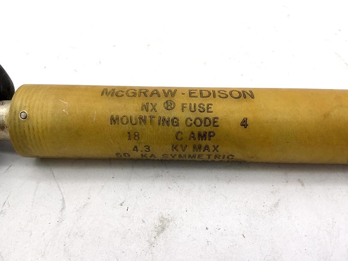 New McGraw-Edison FA1H18 NX Fuse 18A 4.3KV Max Mounting Code 4 - No Box