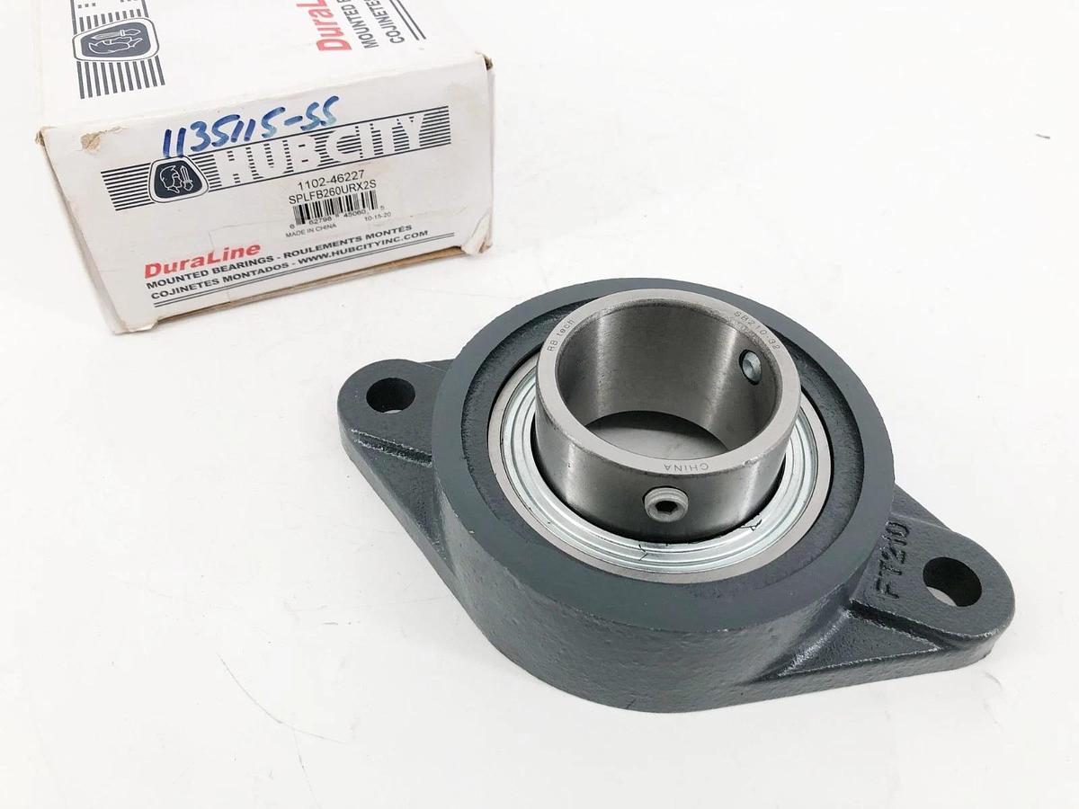 New Hub City SPLFB260UR X 2S 2-Bolt Flange Ball Bearing Unit 1102-46227