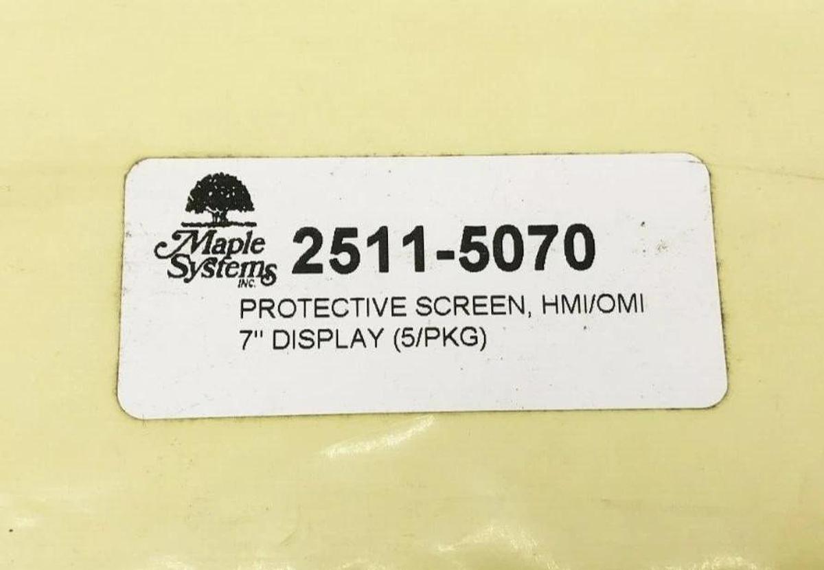 New Maple Systems 2511-5070 Protective Screen HMI 7" Display 5/pk