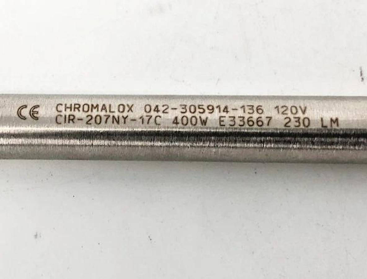 New Chromalox 042-305914-136 Cartridge Heater 120V 400W CIR-207NY-17C - No Box