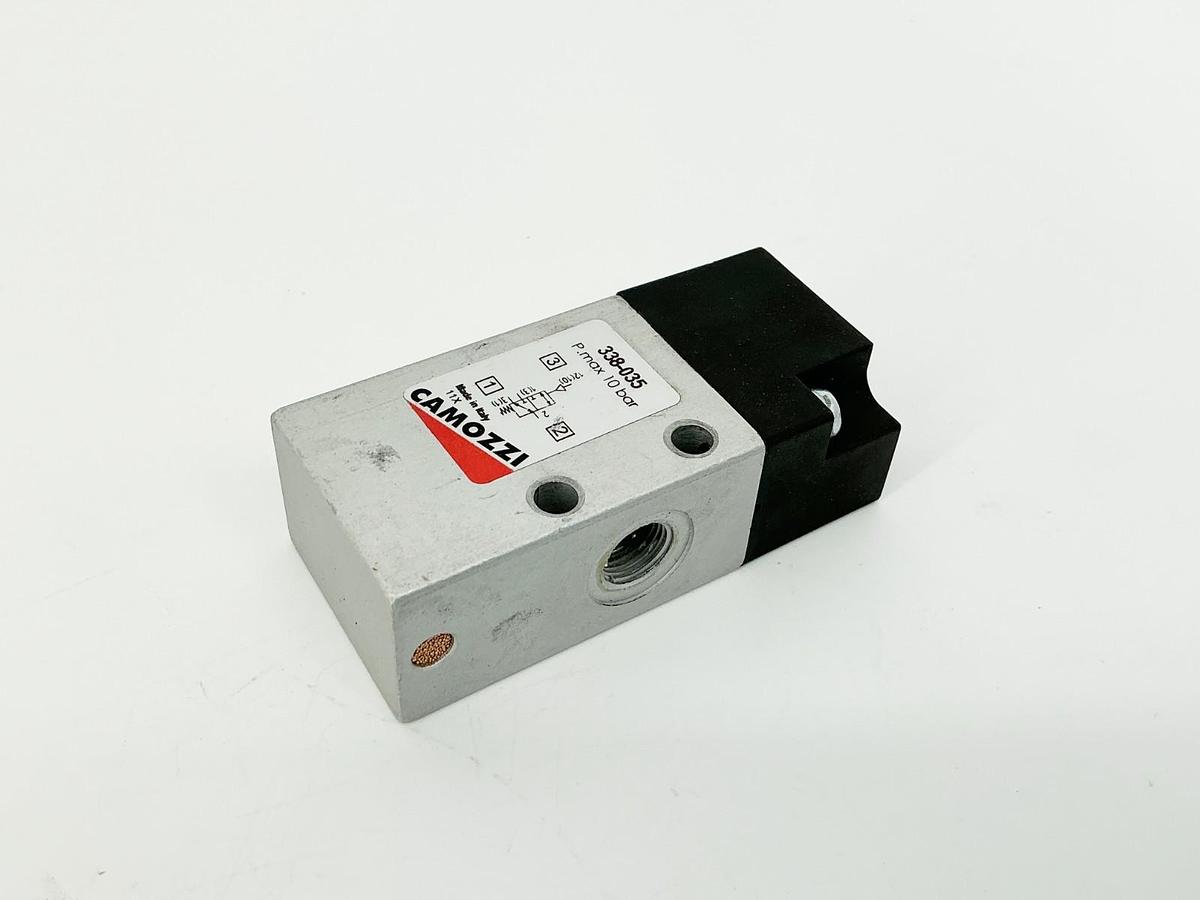 Used Camozzi 338-035 Pneumatic Valve 10Bar 1/8" Port