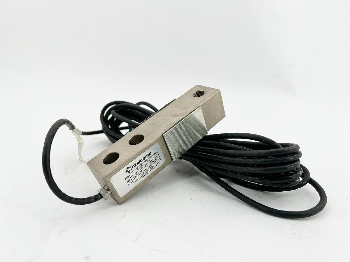 New Totalcomp GSB-2.5K Load Cell Sensor 2.5KLB 5-Wire 20' Cable - No Box